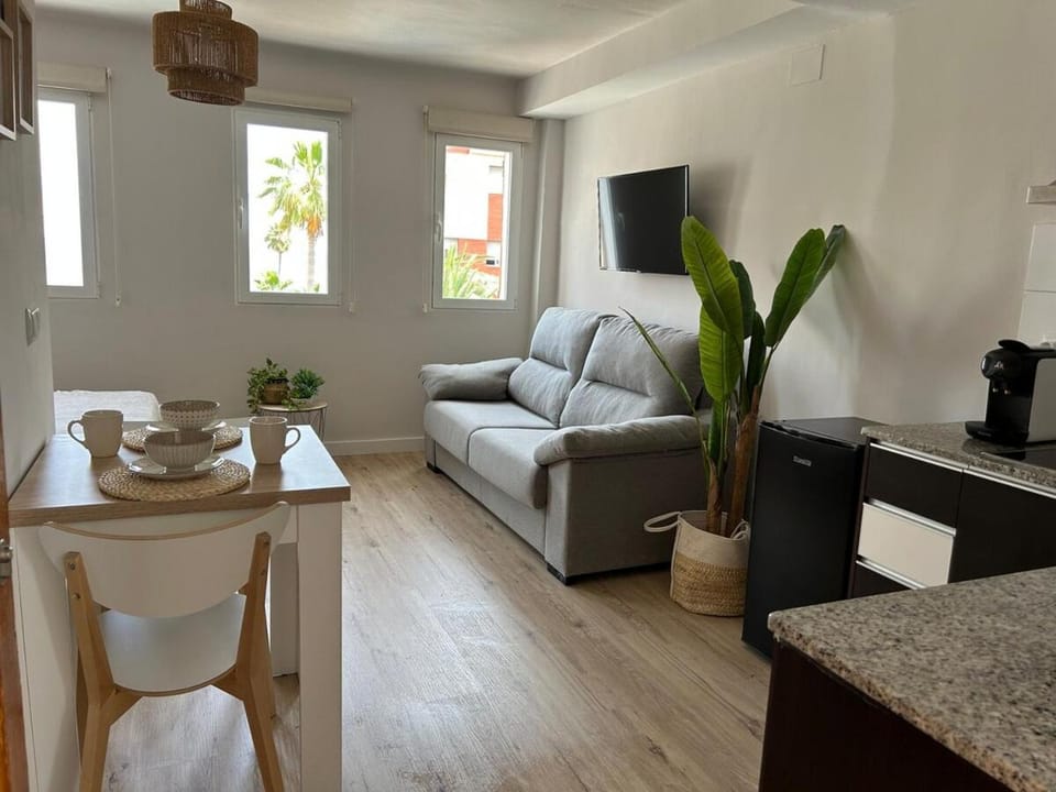 Kitchen or kitchenette, Living room, Dining area