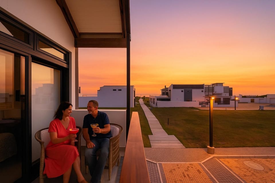 Property building, Patio, Balcony/Terrace, Sunrise
