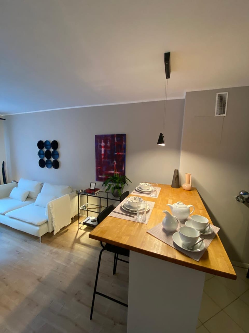 Kitchen or kitchenette, Living room, Dining area