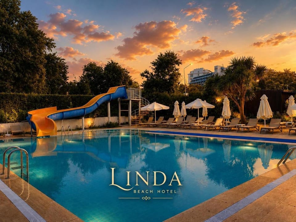 Natural landscape, Swimming pool, Sunset