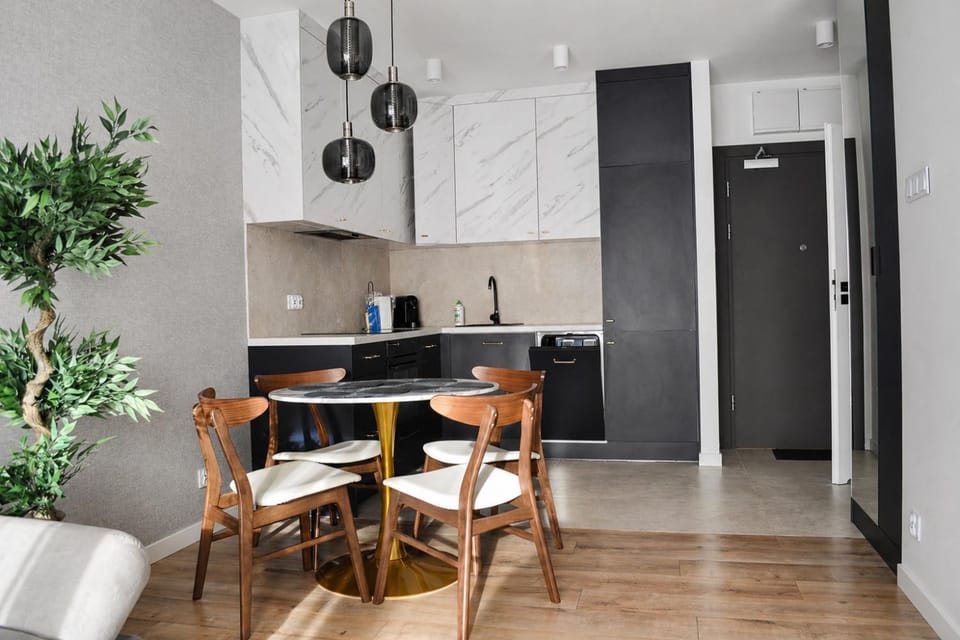 Kitchen or kitchenette, Living room, Dining area, oven, stove