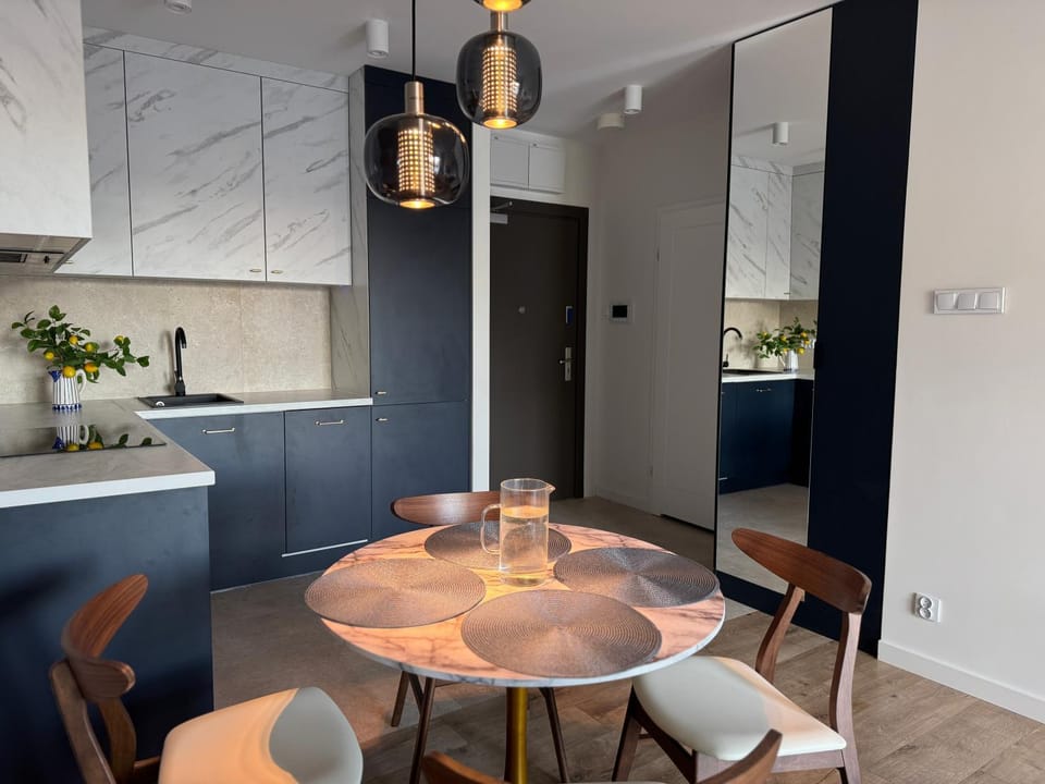 Kitchen or kitchenette, Living room, Dining area, stove
