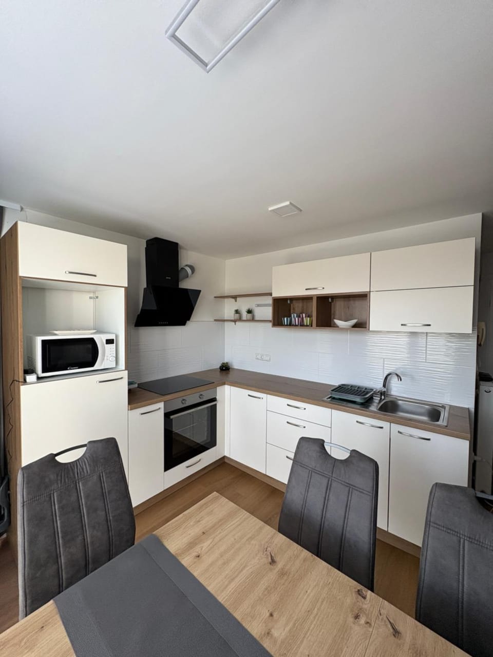 Kitchen or kitchenette, oven, stove, toaster
