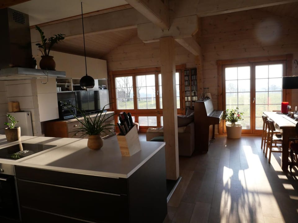 Living room, kitchen