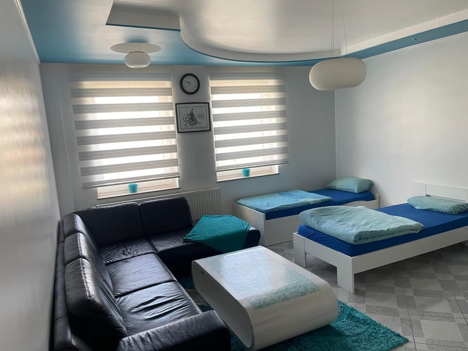 Bed, Living room, Photo of the whole room, Seating area, Bedroom