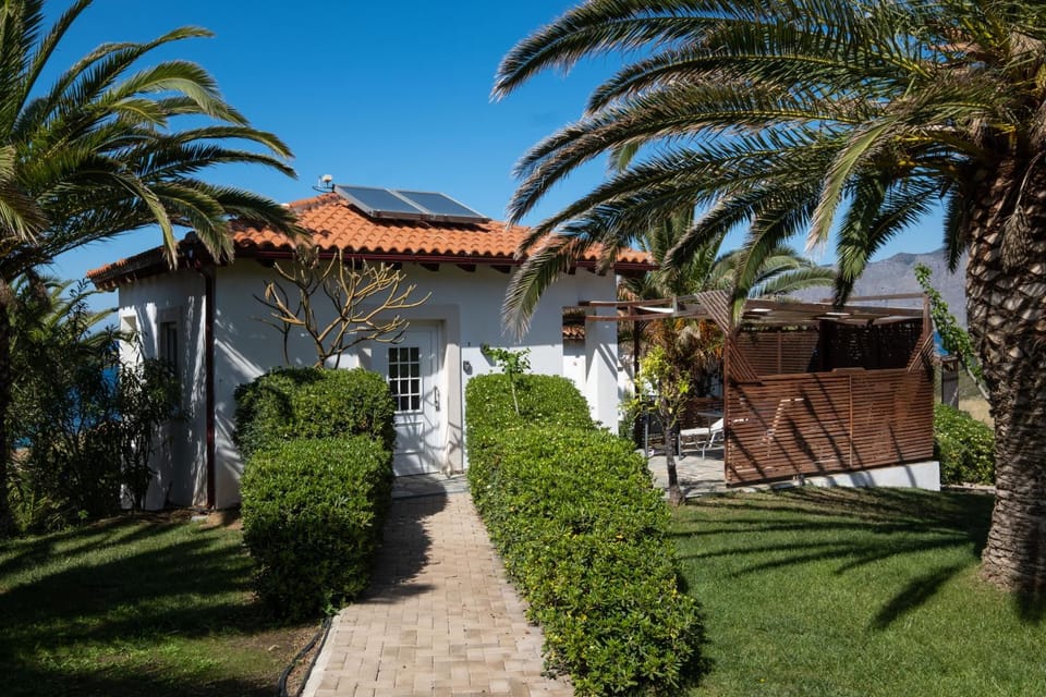 Property building, Garden, Garden view, sunbed
