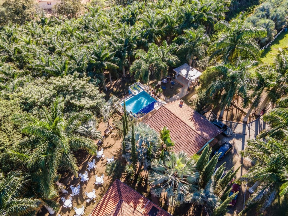 Property building, Restaurant/places to eat, Spring, Day, Natural landscape, Bird's eye view, Garden, Garden view, Swimming pool
