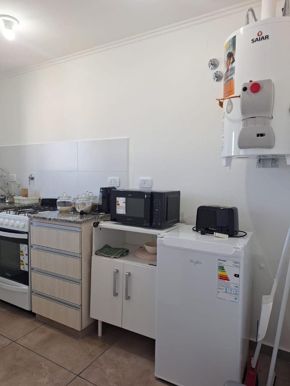 microwave, minibar, toaster