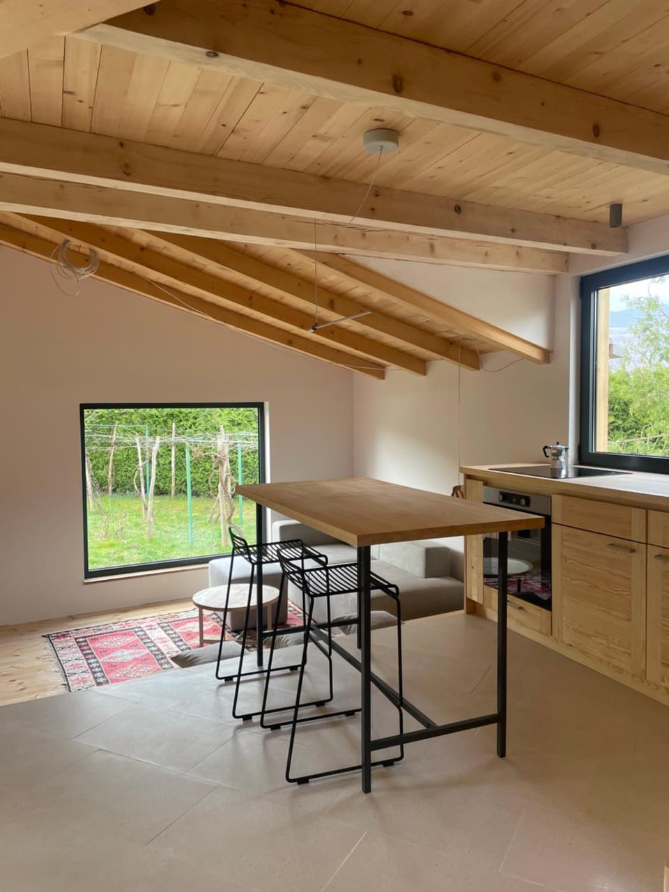 Kitchen or kitchenette, Living room, Seating area, Dining area, Garden view, Garden view, kitchen, kitchen
