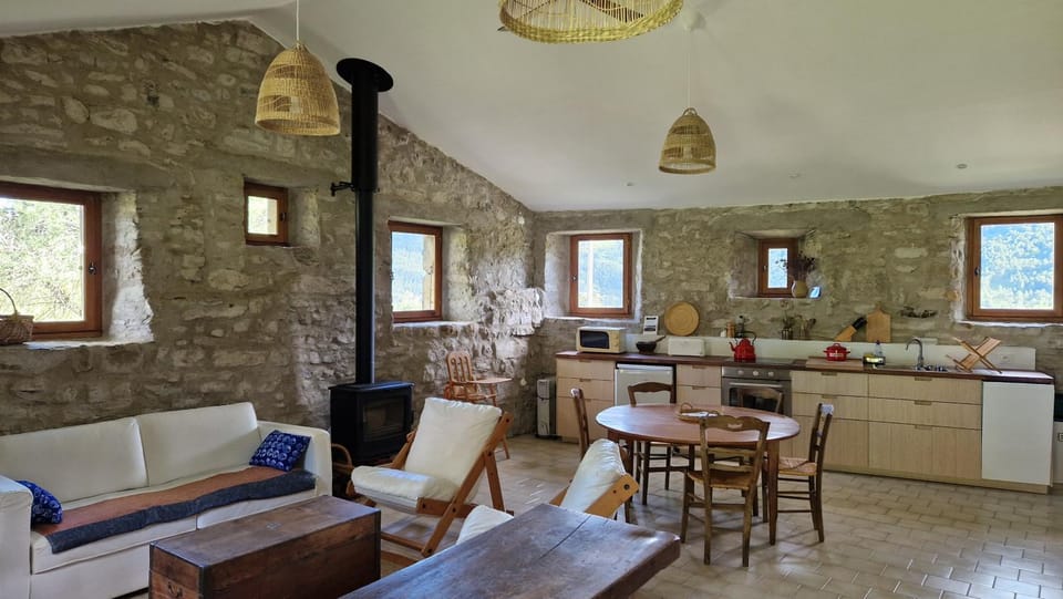 Living room, kitchen