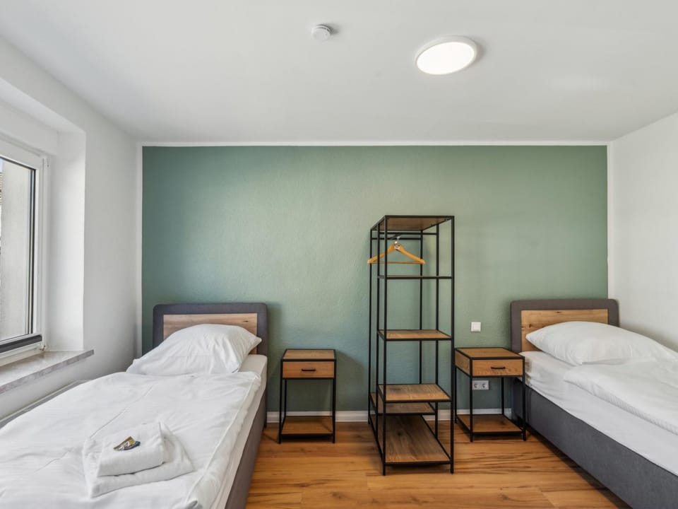 Bed, Bedroom, towels, wardrobe