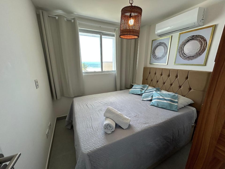 Bed, View (from property/room), Photo of the whole room, Bedroom, Sea view, towels, air conditioner