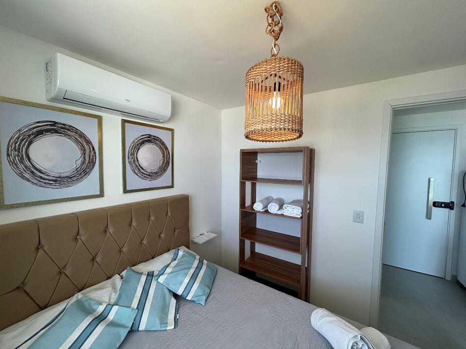 Bed, View (from property/room), Photo of the whole room, Bedroom, Sea view, towels, wardrobe