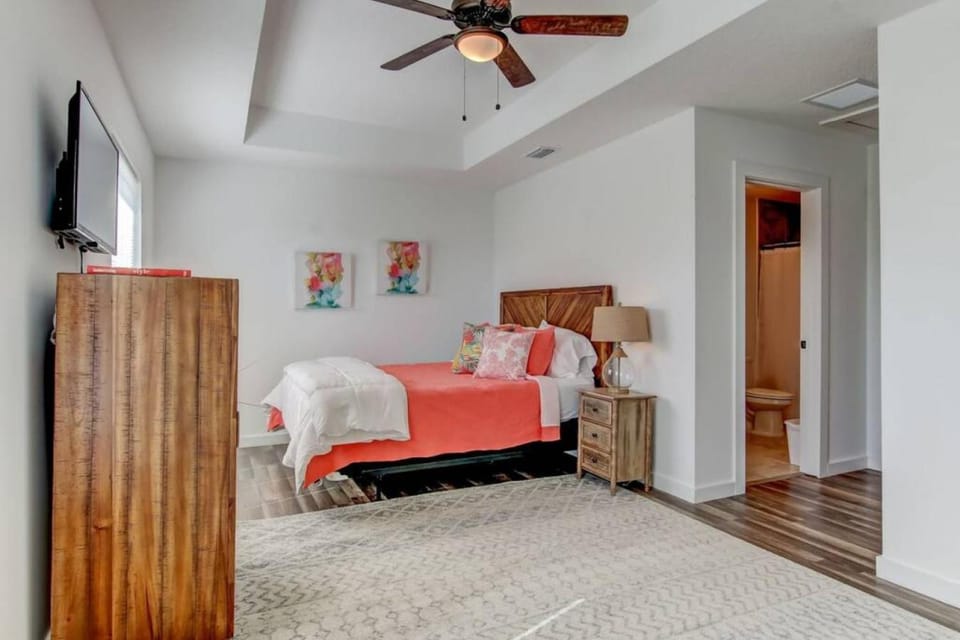 Heated pool Sunshine Way Steps to Sand 1 Pet House in Vilano Beach