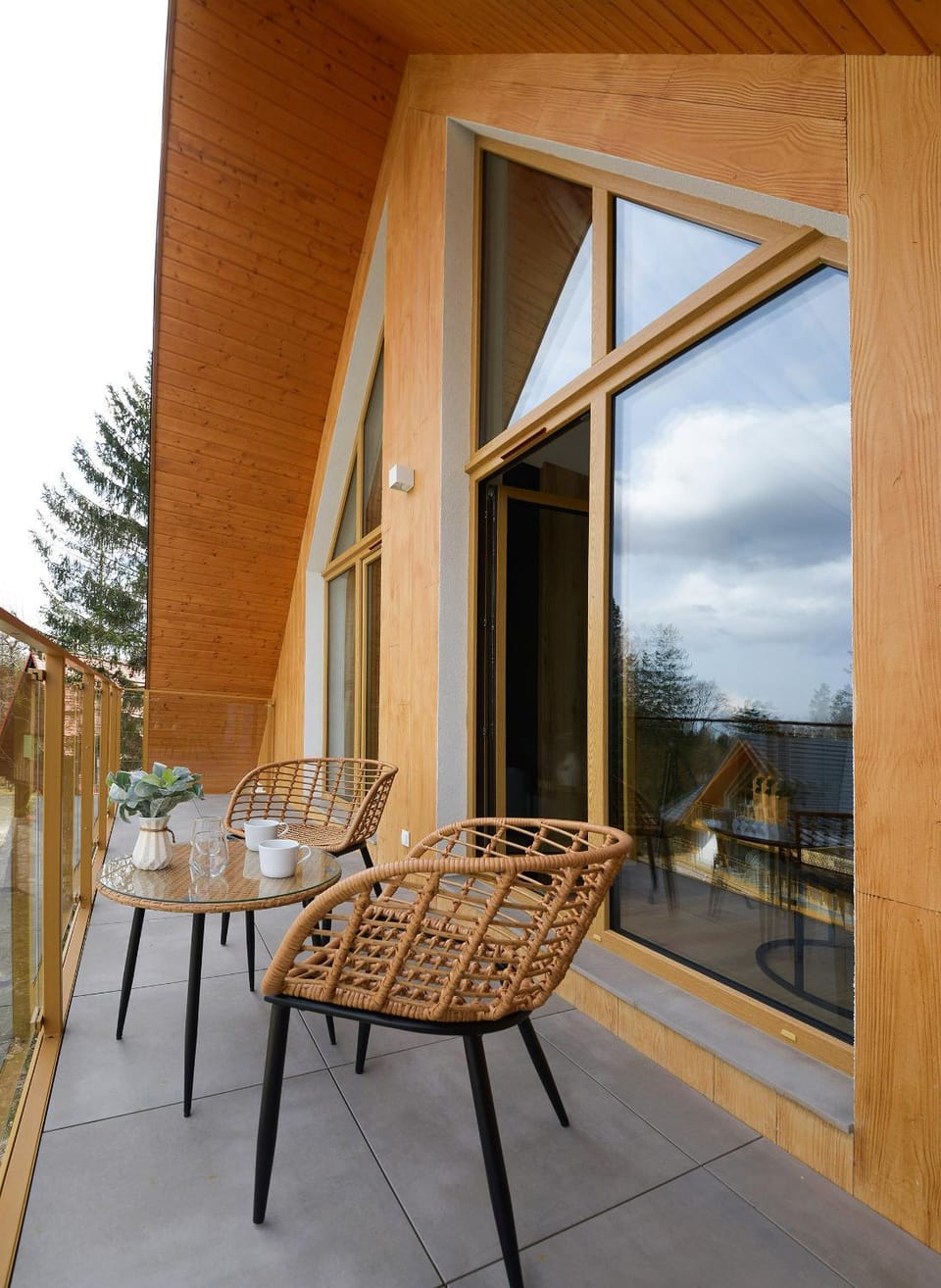 Property building, Day, View (from property/room), Balcony/Terrace, Living room, Seating area