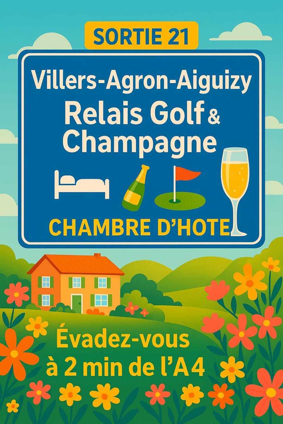 Relais Golf et Champagne Bed and Breakfast in Hauts-de-France