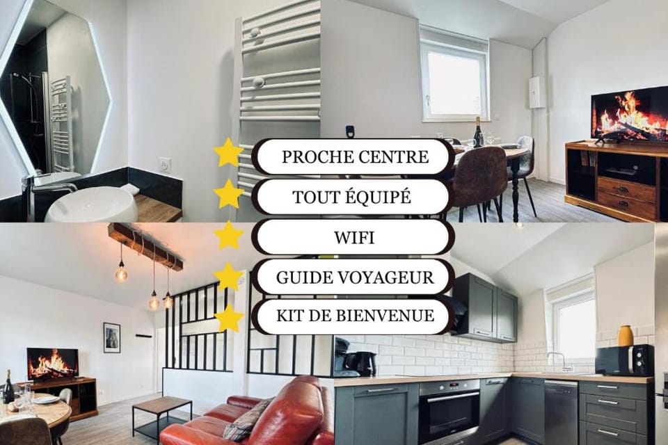Neufchâtel T3 cocooning tout équipé proche centre Apartment in Reims