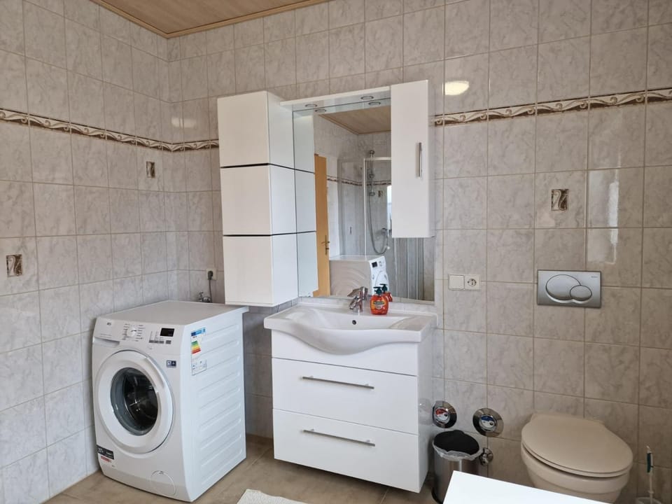 Toilet, Bathroom, washing machine