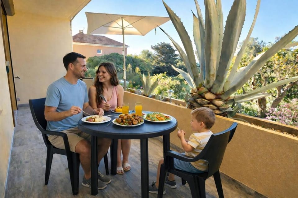 People, View (from property/room), Balcony/Terrace, Food, Guests, Garden view, children, Family