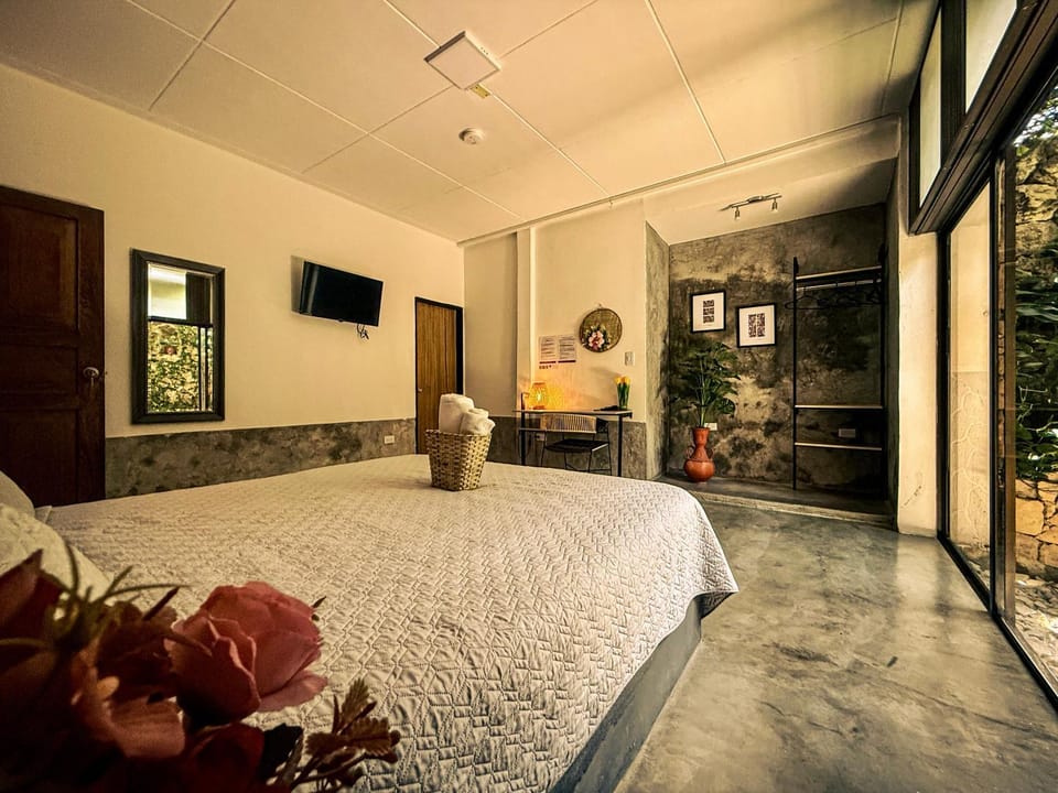 Bed, TV and multimedia, Photo of the whole room, Bedroom