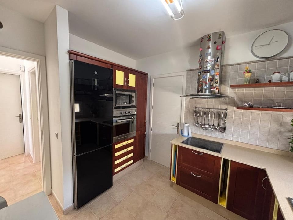 Kitchen or kitchenette, oven