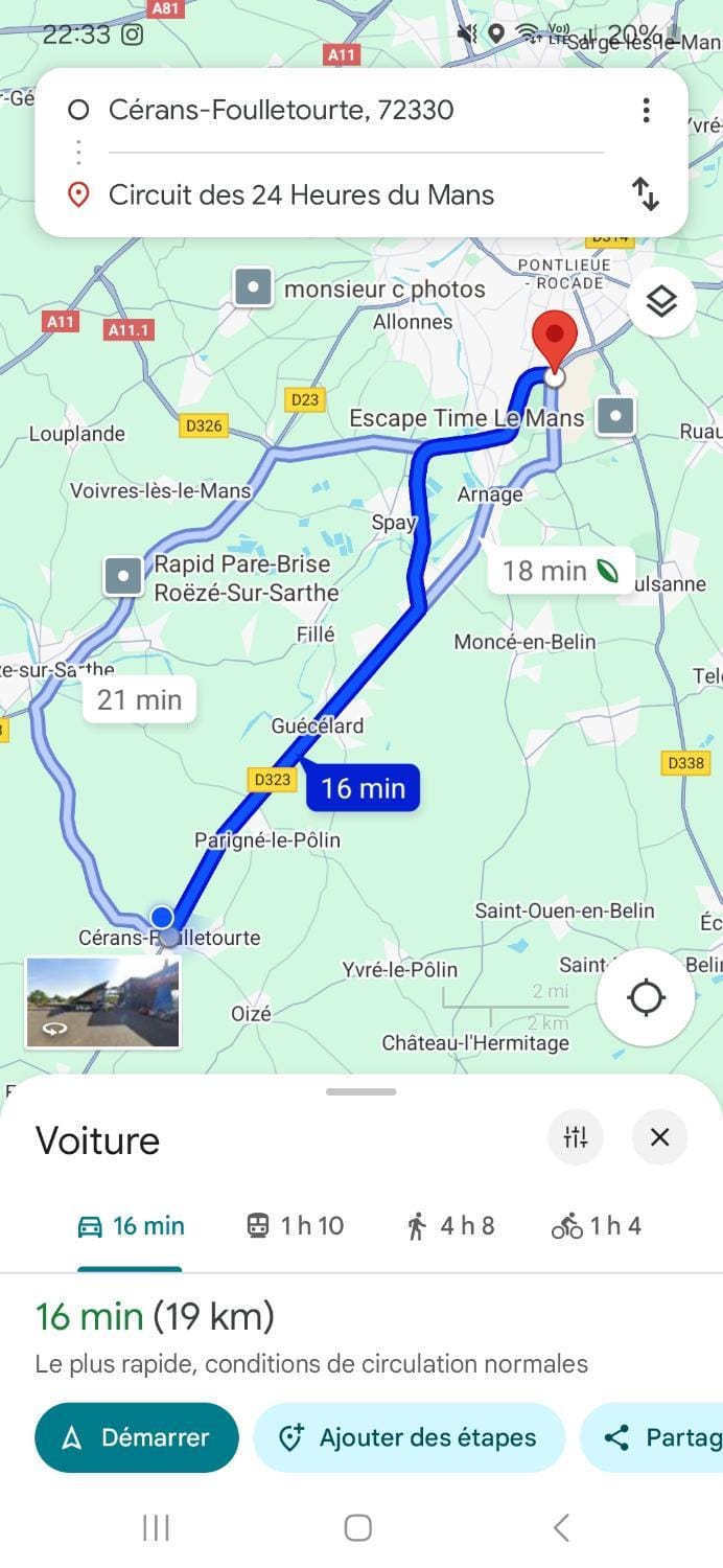 Chambre près du circuit du Mans Vacation rental in Pays de la Loire
