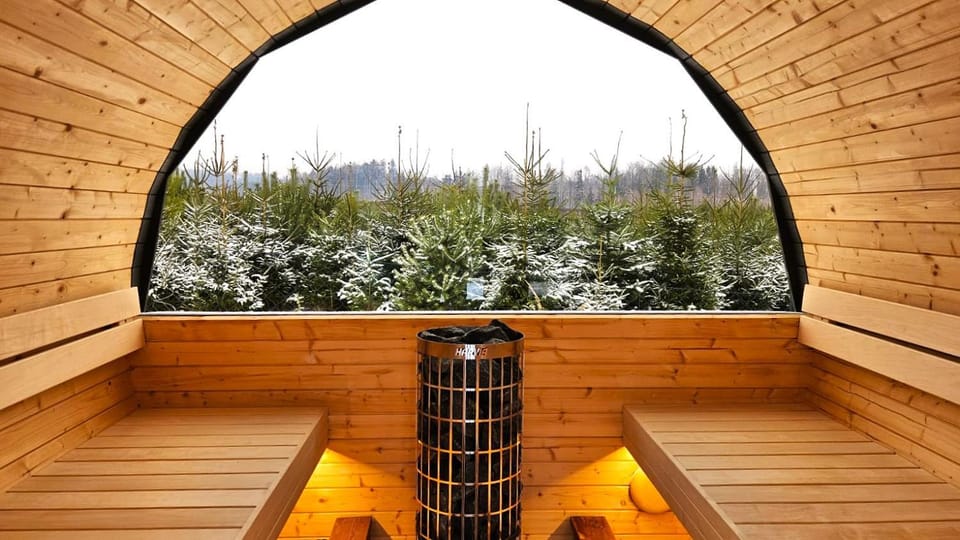 Property building, Natural landscape, Winter, Sauna, View (from property/room), View (from property/room), Photo of the whole room