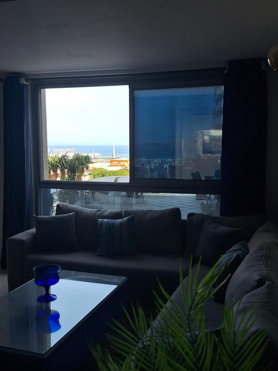 Natural landscape, Living room, Seating area, Sea view