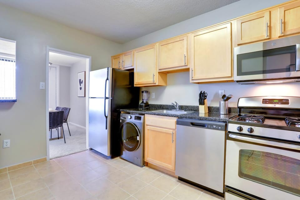 dishwasher, microwave, oven, stove, toaster, kitchen