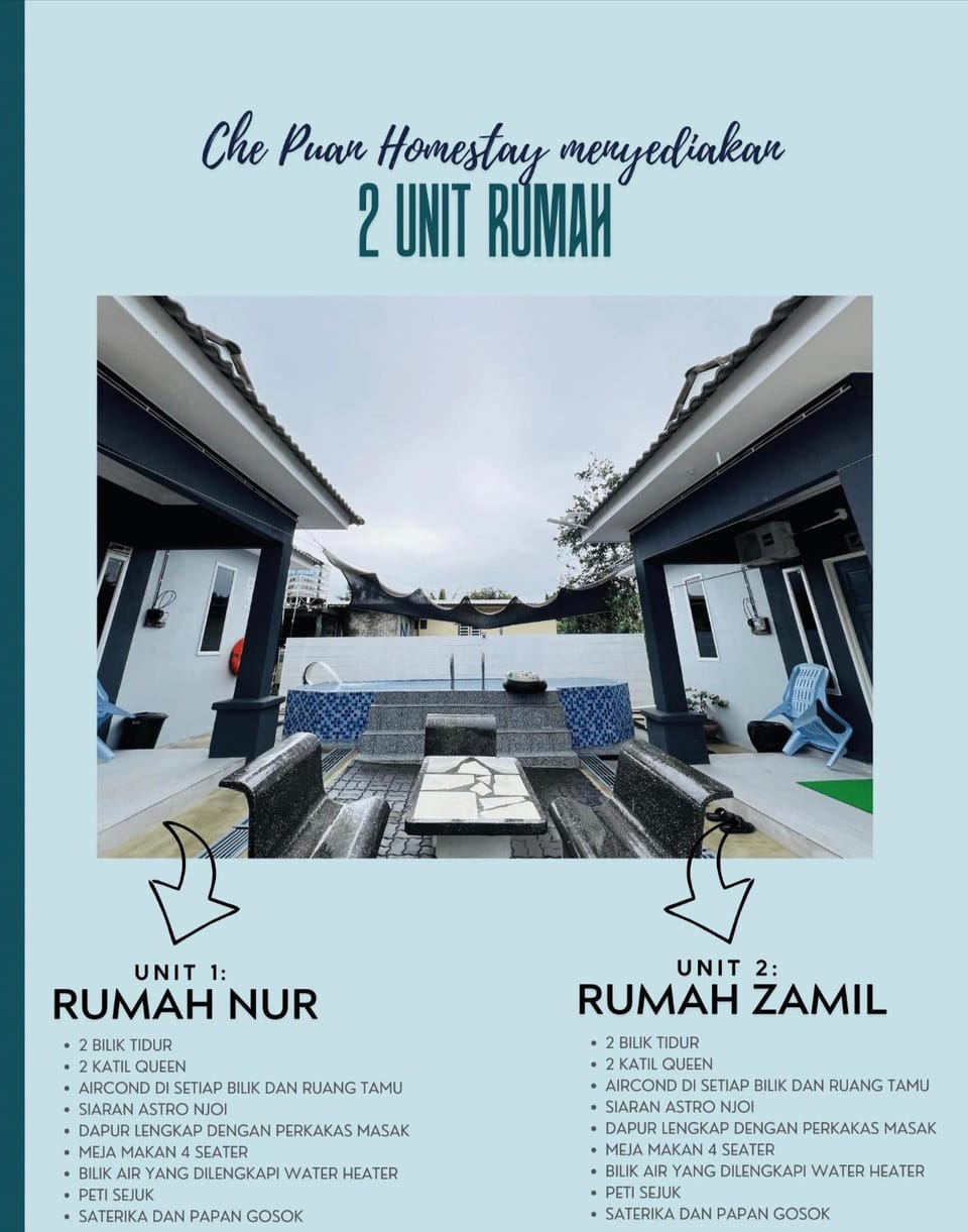 Che Puan Homestay Baling - 2 unit house with kids pool House in Kedah