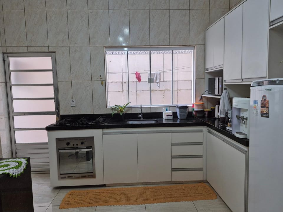 Kitchen or kitchenette, oven, toaster