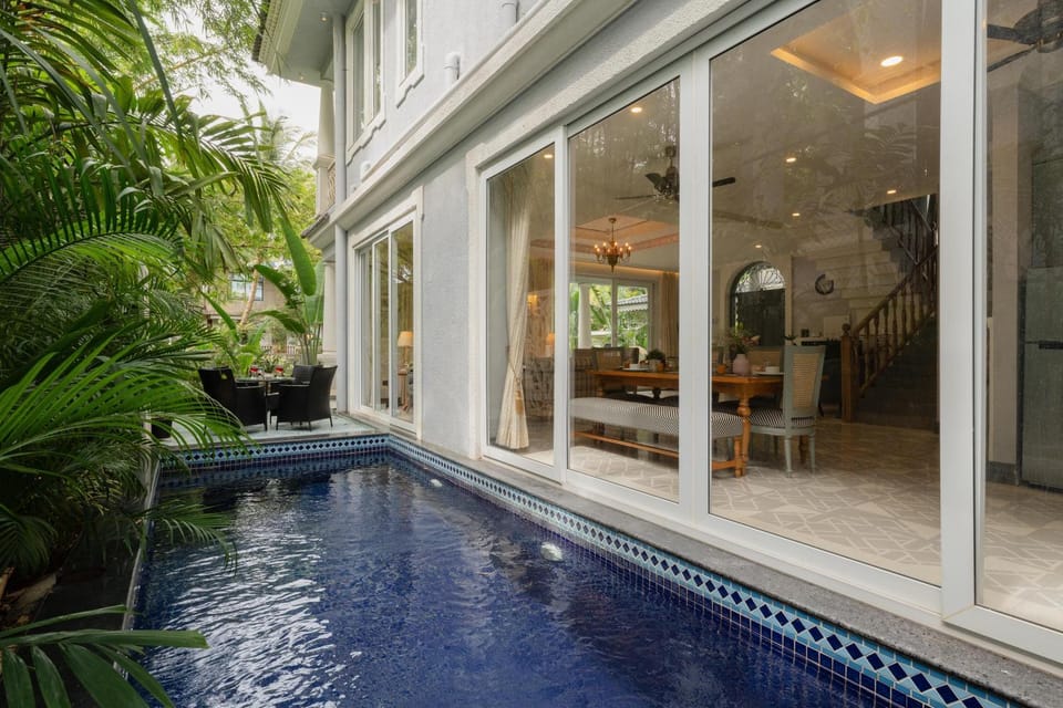 Patio, Natural landscape, Garden, Garden view, Pool view, Swimming pool, sunbed