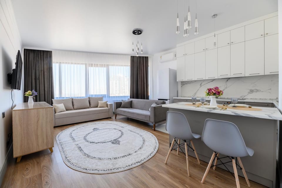 Living room, Seating area, Dining area