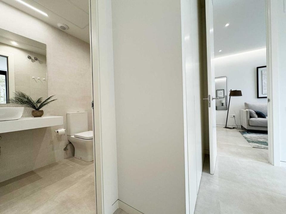 Bathroom, Living room