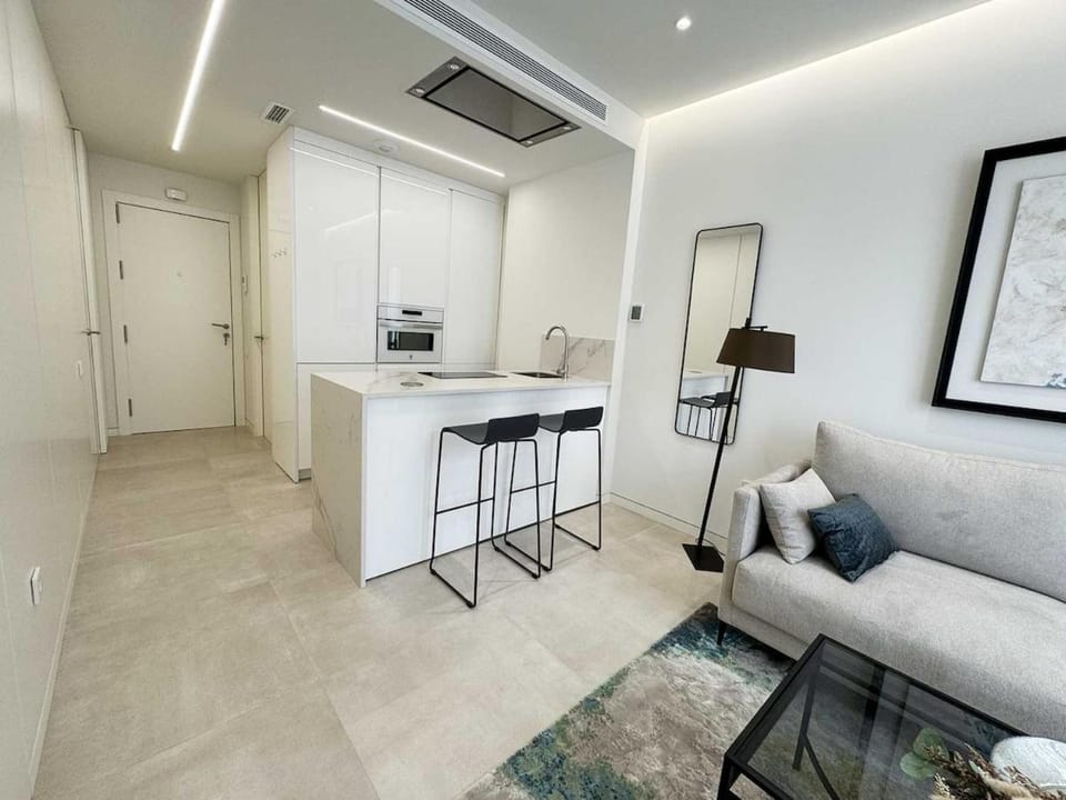 Kitchen or kitchenette, Living room, Photo of the whole room, Seating area, Dining area, air conditioner