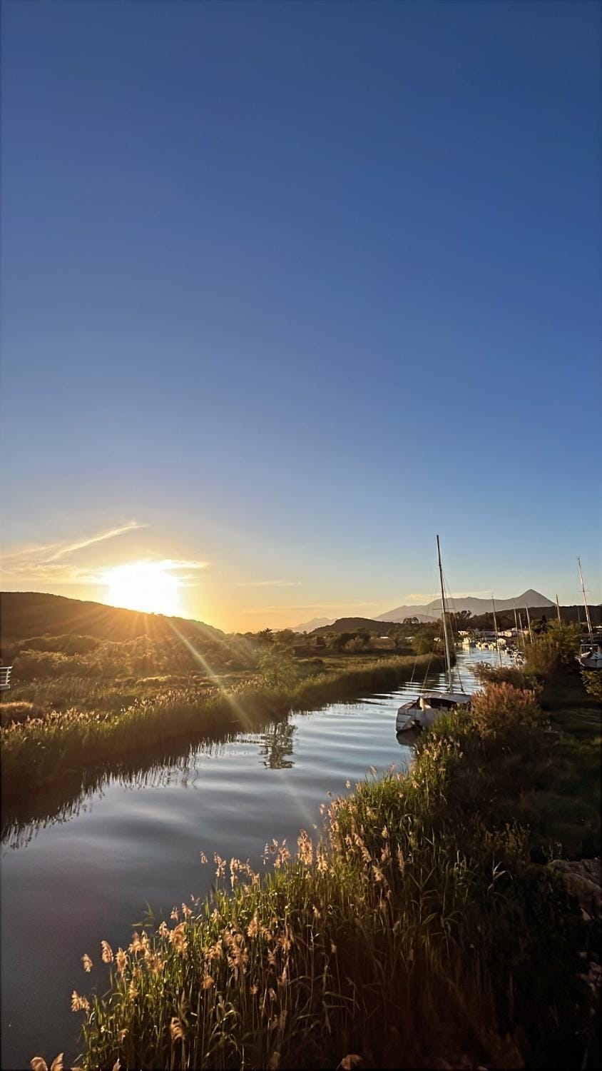 Nearby landmark, River view, Sunset
