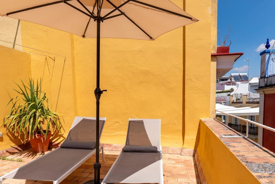 Property building, Day, View (from property/room), Balcony/Terrace, Balcony/Terrace, sunbed