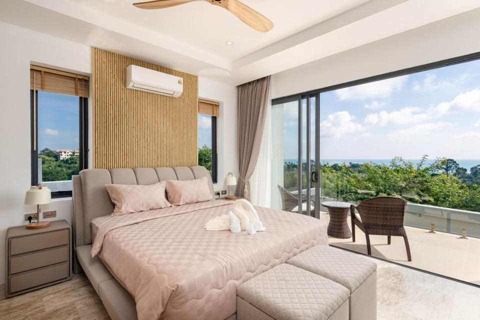 Bed, Bedroom, air conditioner