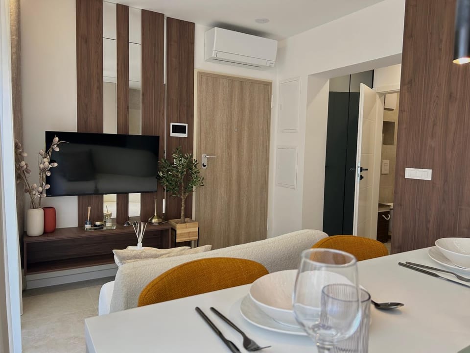Communal lounge/ TV room, TV and multimedia, Living room, Seating area, air conditioner
