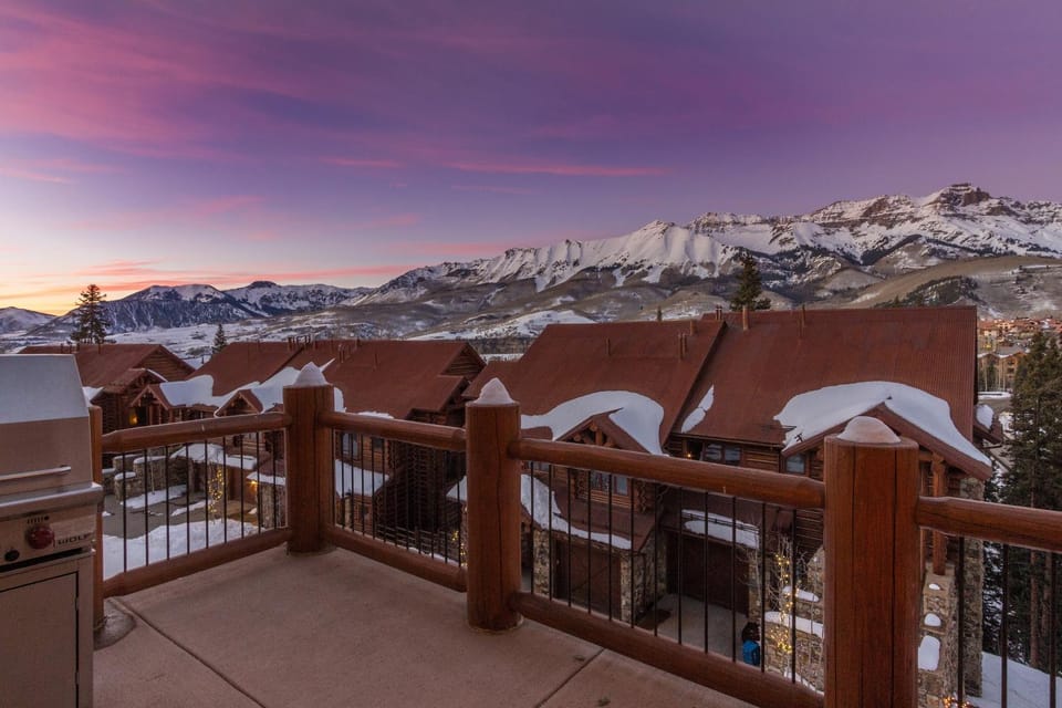 Natural landscape, Winter, View (from property/room), Balcony/Terrace, Mountain view, Sunset