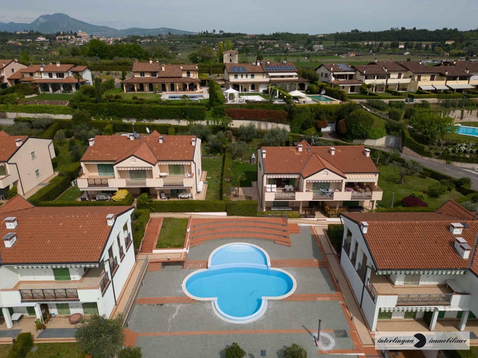 Property building, Bird's eye view, Summer, Swimming pool