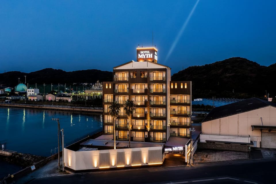 Property building, Night, Natural landscape, Sea view, Sea view