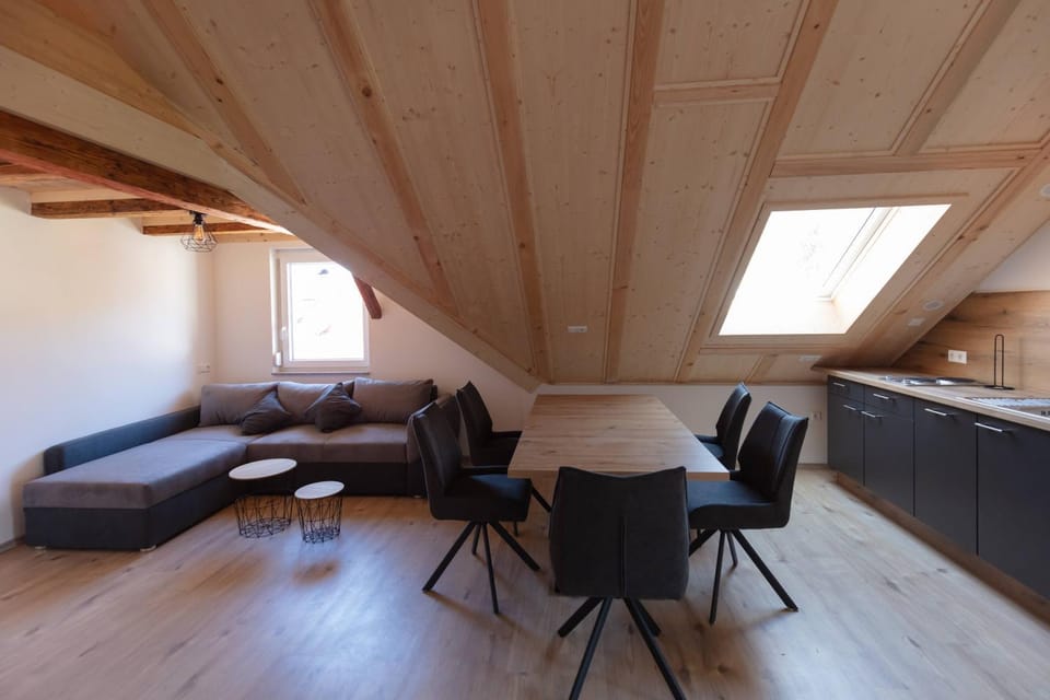 Kitchen or kitchenette, Living room, Dining area