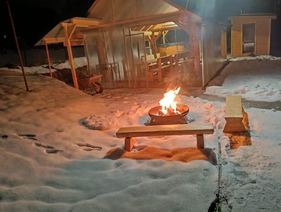 Night, Winter, BBQ facilities