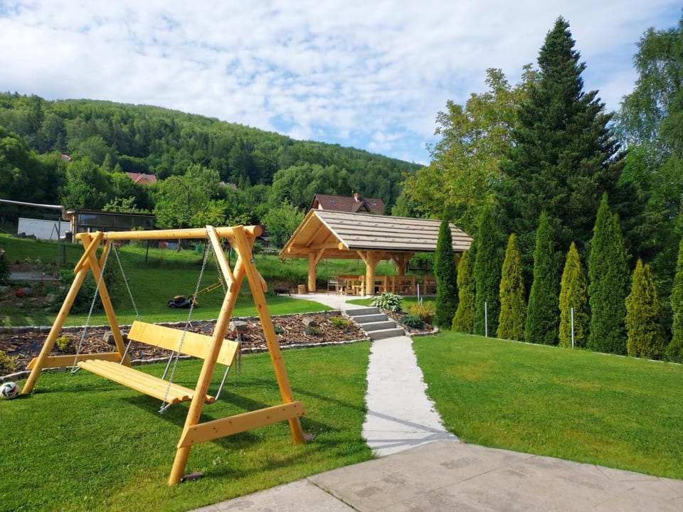 Day, Natural landscape, Children play ground, Garden, Garden view, Mountain view