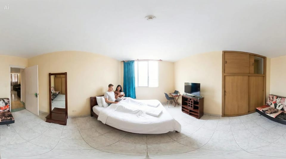 Bed, TV and multimedia, Photo of the whole room, Bedroom, towels, wardrobe