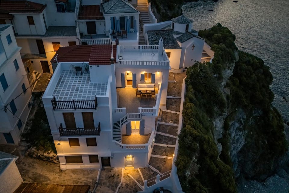 Property building, Night, Natural landscape, Sea view