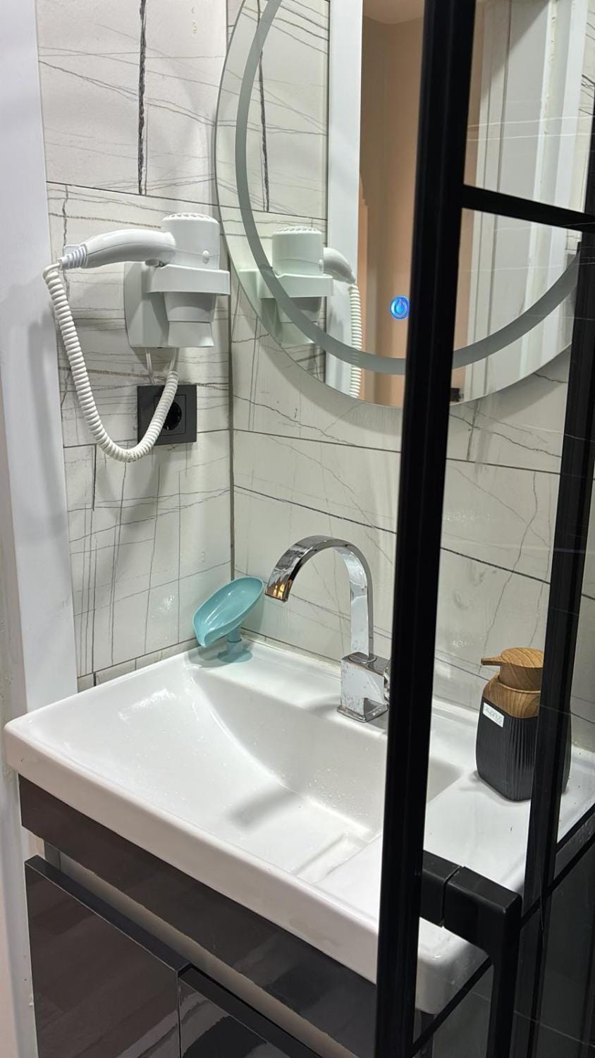 Bathroom, hair dryier