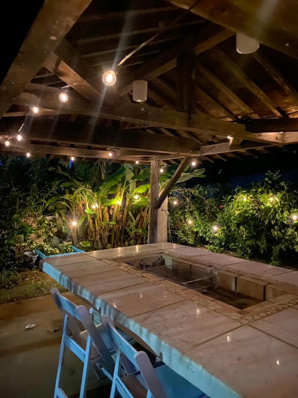 Patio, Night, Garden