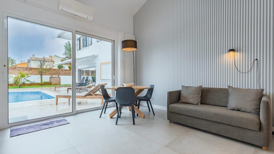 Living room, Seating area, Swimming pool